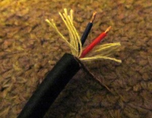 A prepped audio cable